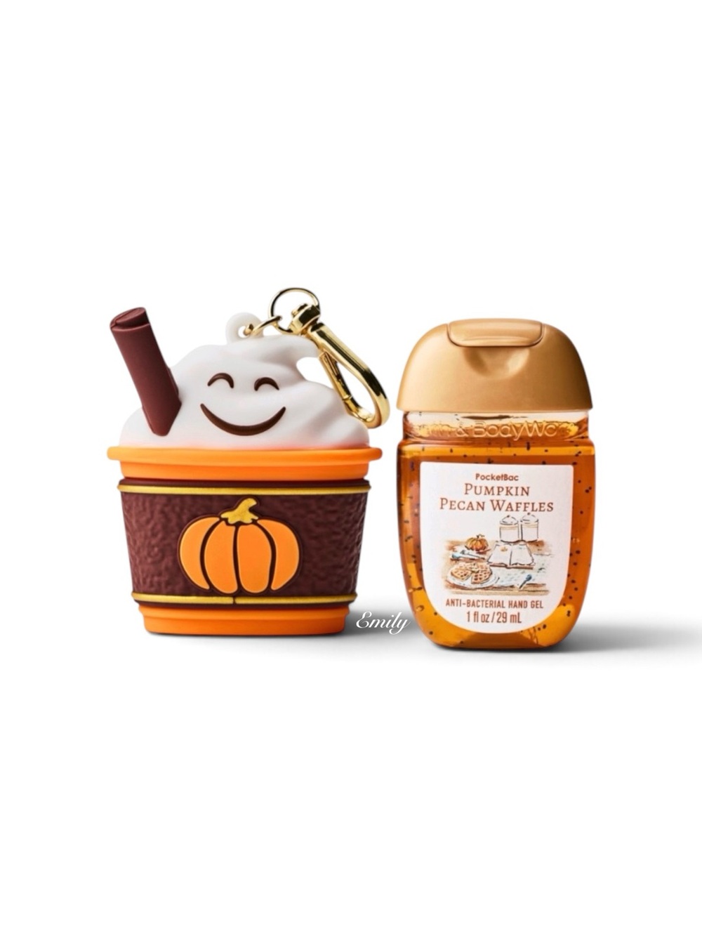 Bath & Body Works PUMPKIN DRINK PocketBac Holder & Pumpkin Pecan Waffles Set